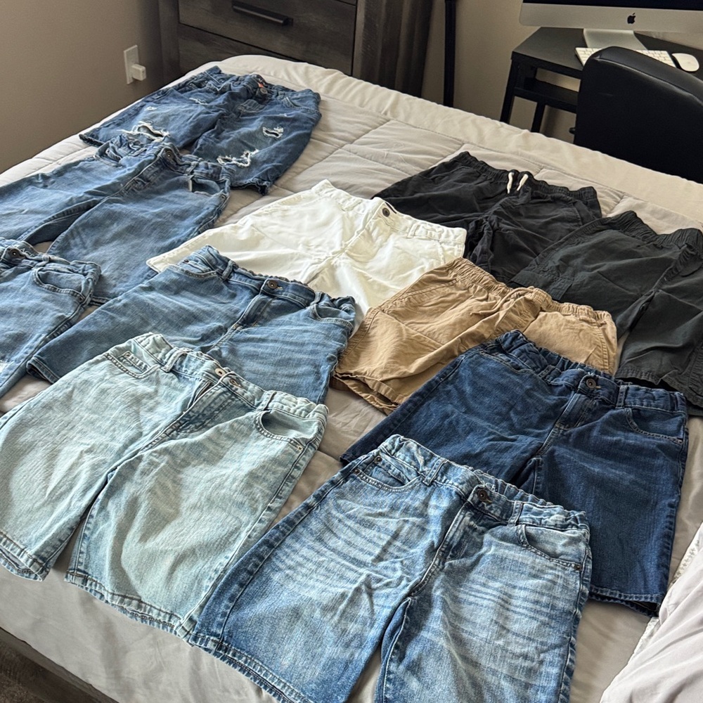 Boys Shorts Lot of 11 Shorts Size 12 and 14